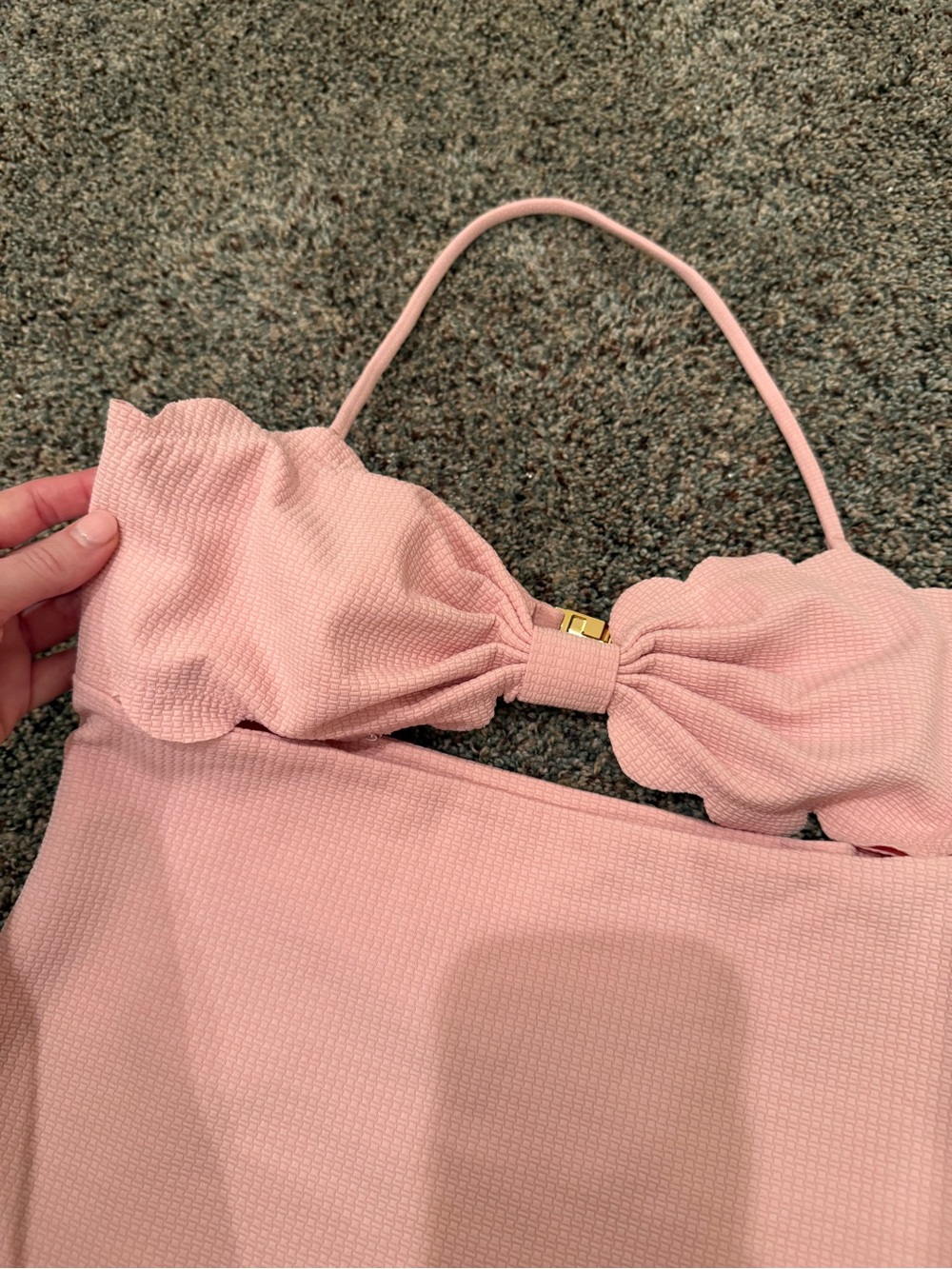 MARYSIA Pink Scalloped Antibes Maillot Halter/Strapless One-Piece Swimsuit $369 - Picture 4 of 11